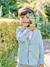 Ceremony suit with Mao collar shirt, jacket and trousers for boys aqua green+beige+sky blue 