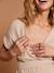 Long Dress for Maternity in Cotton Gauze, by ENVIE DE FRAISE beige+clay beige+navy blue+terracotta 