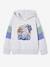 Hooded printed sweatshirt marl grey+marl white+slate blue 