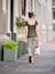 T-Shirt for Maternity, Low Neckline at the Back, in Wide Knit, by ENVIE DE FRAISE khaki+terracotta 