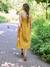 Nursing clothes long dress ochre 
