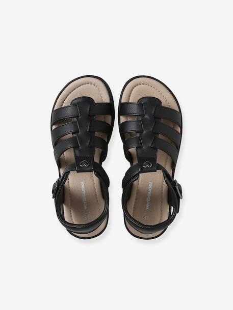 Multi-Strap Sandals for Children black+gold 