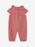Baby girl's short-sleeved jumpsuit blush 
