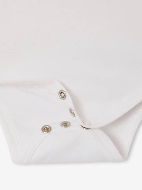 Pack of 5 short-sleeved baby bodysuits set white 