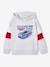 Hooded printed sweatshirt marl grey+marl white+slate blue 