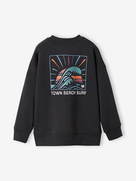 Round-neck oversized sweatshirt for boys anthracite 