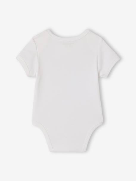 Pack of 5 short-sleeved baby bodysuits set white 