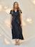 Long Shirt Dress for Maternity & Nursing, ENVIE DE FRAISE beige+black 