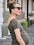 T-Shirt for Maternity, Low Neckline at the Back, in Wide Knit, by ENVIE DE FRAISE khaki+terracotta 