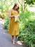 Nursing clothes long dress ochre 