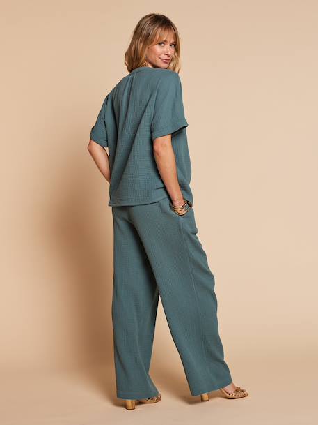 Set of 2 nursing clothes aqua green 
