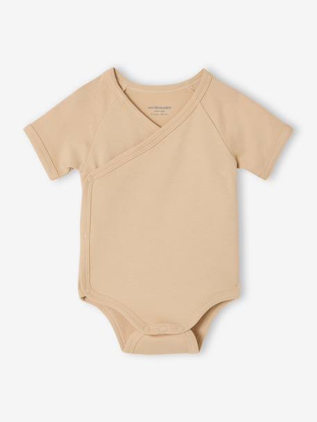 Pack of 5 short-sleeved rabbit bodysuit for babies marl grey 