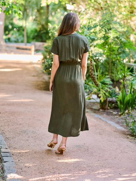 Long Shirt Dress for Maternity & Nursing, ENVIE DE FRAISE beige+black+khaki 