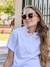 Embroidered nursing clothes t-shirt white 