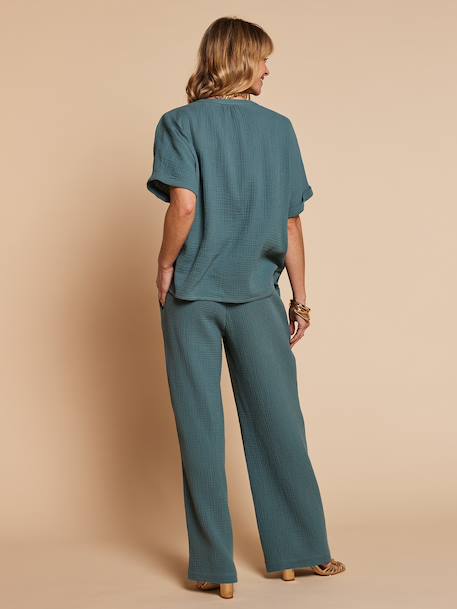 Set of 2 nursing clothes aqua green 