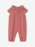 Baby girl's short-sleeved jumpsuit blush 