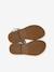 Glittery Hook-and-Loop Sandals for Girls printed white+set blue 