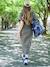 Long nursing clothes dress khaki+terracotta 