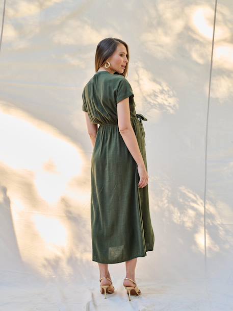 Long Shirt Dress for Maternity & Nursing, ENVIE DE FRAISE beige+black+khaki 