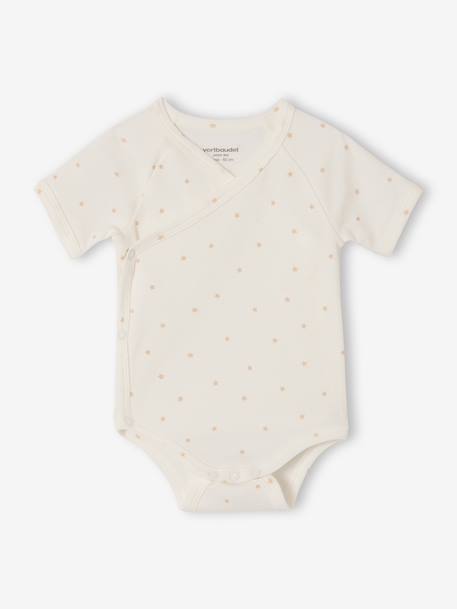 Pack of 5 short-sleeved rabbit bodysuit for babies marl grey 