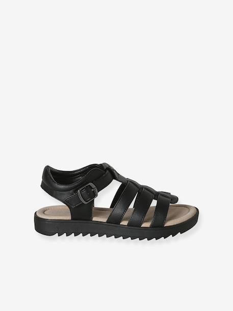 Multi-Strap Sandals for Children black+gold 
