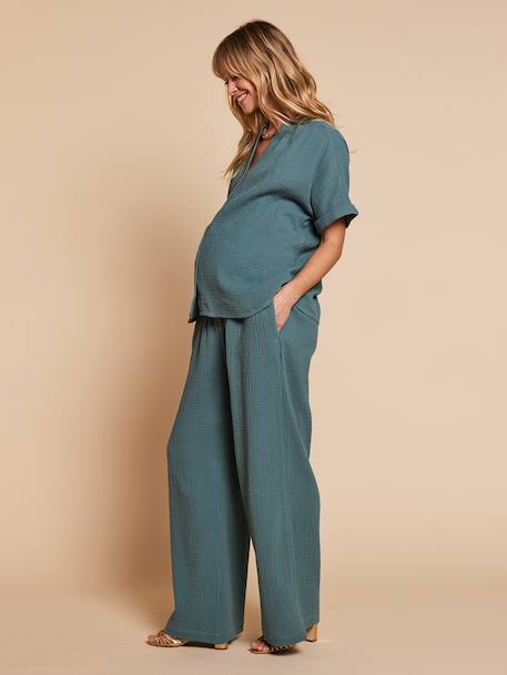 Set of 2 nursing clothes aqua green 
