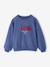 Girls' patterned sweatshirt ecru+indigo+marl grey 
