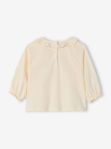 Pack of 2 long-sleeved t-shirts with ruffles ecru 