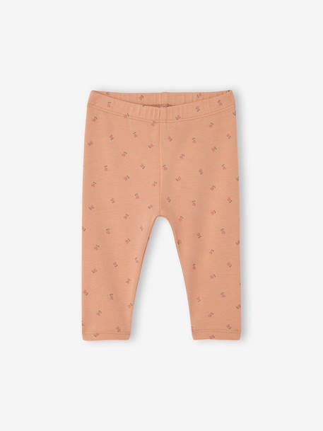 Pack of 2 Basics baby leggings rose+sage green 