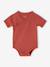 Pack of 5 newborn bodysuit tractor organic cotton tomato red 
