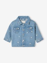 Girl's denim jacket with flowers