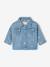 Girl's denim jacket with flowers stone 