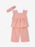 Set for baby girl with English embroidery rose 