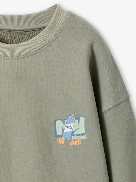 Pack of 2 long-sleeved boy's sweatshirts sage green 