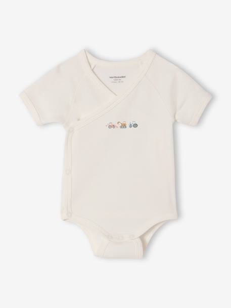 Pack of 5 newborn bodysuit tractor organic cotton tomato red 