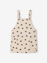 -Baby girl's heart dungaree dress