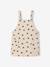 Baby girl's heart dungaree dress ecru 