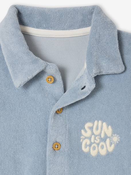 Baby Towelling Playsuit sky blue 
