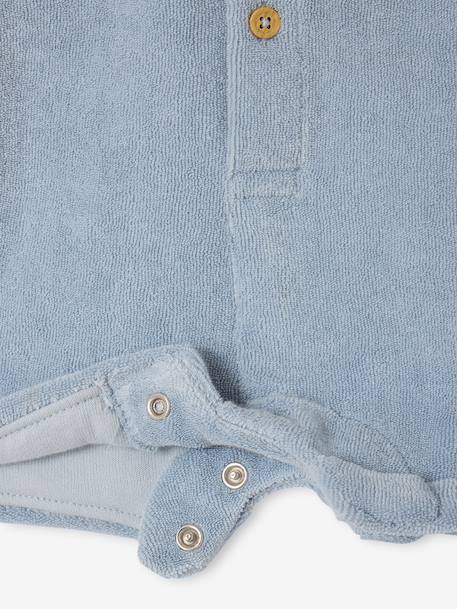 Baby Towelling Playsuit sky blue 