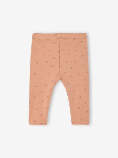 Pack of 2 Basics baby leggings rose+sage green 