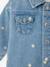 Girl's denim jacket with flowers stone 