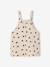 Baby girl's heart dungaree dress ecru 