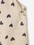 Baby girl's heart dungaree dress ecru 