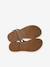 Leather Sandals for Girls brown+printed brown+YELLOW LIGHT METALLIZED 