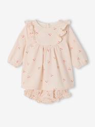 -Set of 2 dress and bloomer with cherries