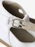 Baby girl's leather Mary Janes with buckle iridescent beige+white 