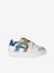 Hook-&-Loop Leather Trainers ecru+set blue+set white 