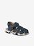Boys' leather buckle sandals set blue 