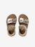Leather touch-fastening sandals for babies gold 