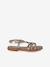 Girls' leather touch-fastening sandals gold 
